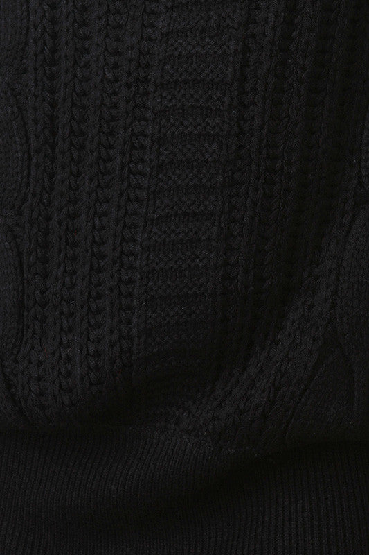 Cable Knit Dolman Mini Dress