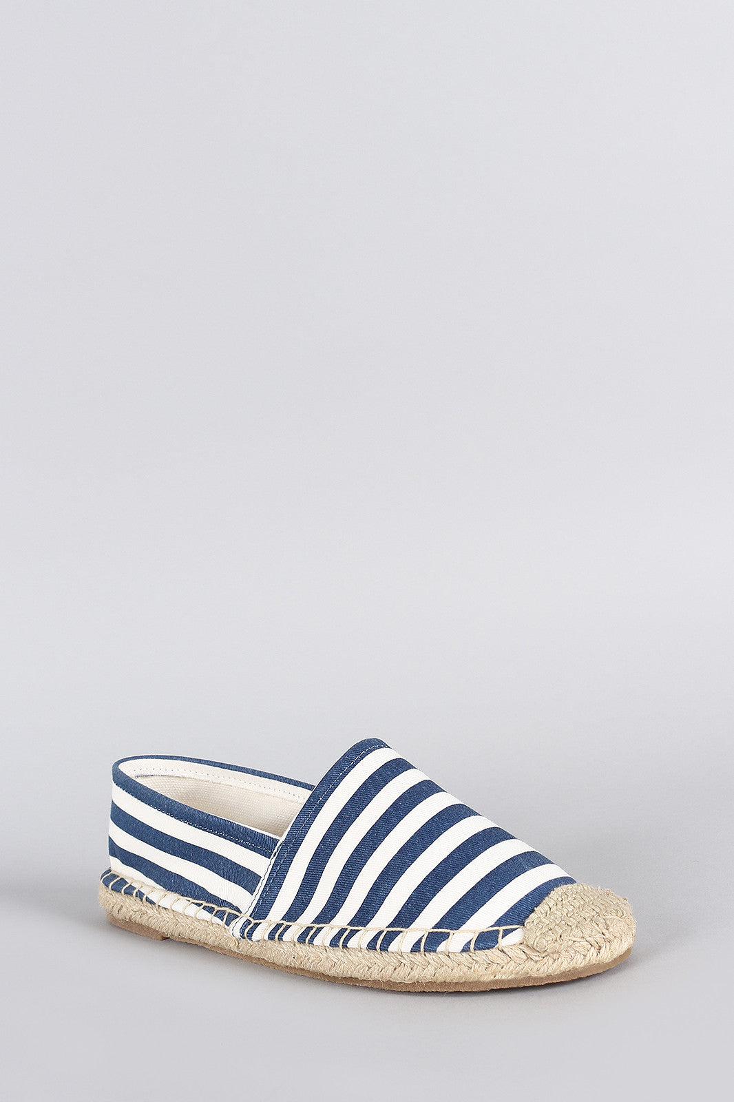 Breckelle Striped Espadrille Flat