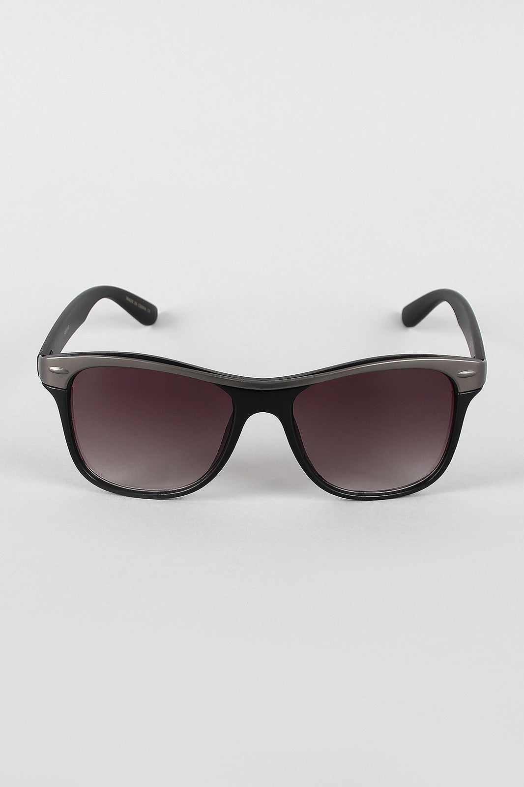 Two-Tone Wood Sunglasses