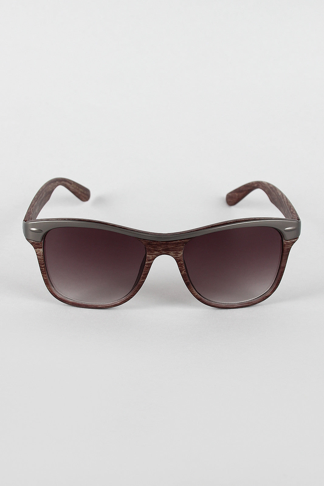 Two-Tone Wood Sunglasses
