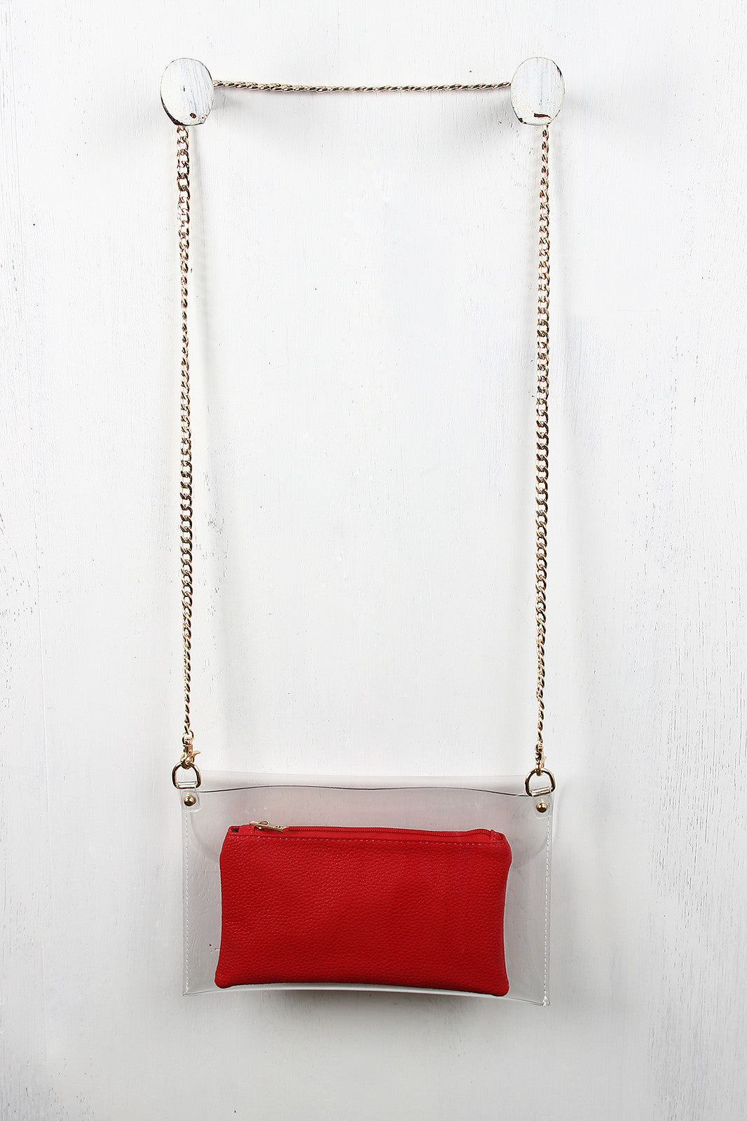 Kiss Clear Envelope Clutch Bag