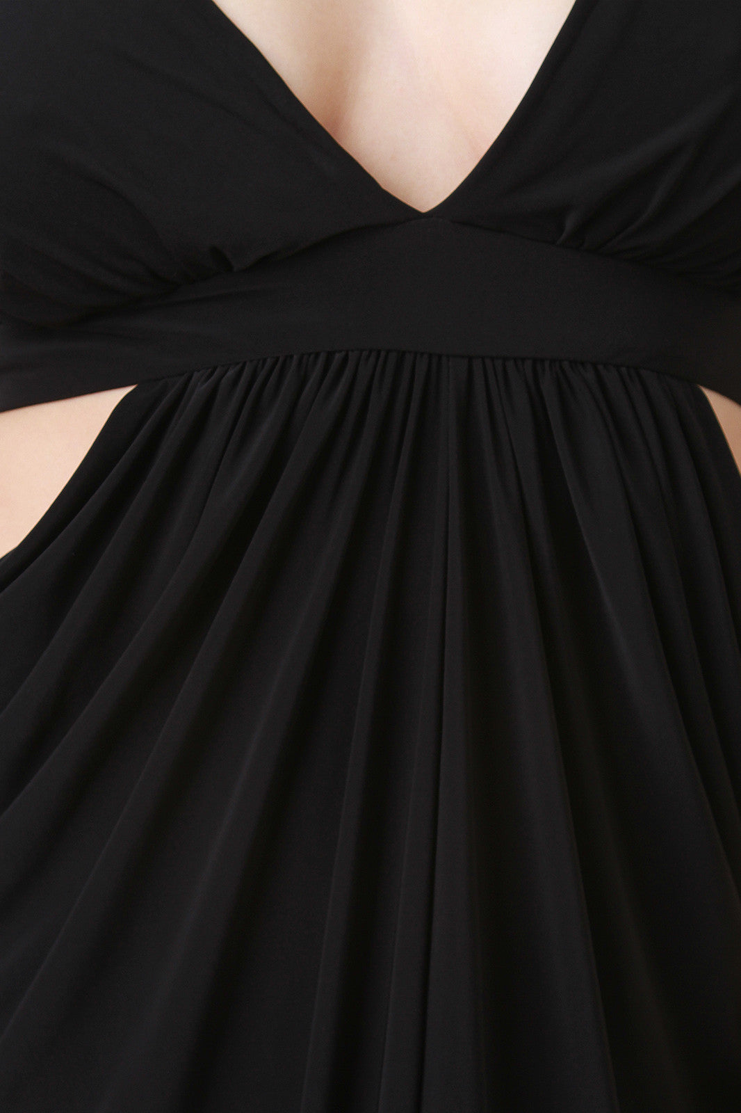 Side Cutout Drape Maxi Dress