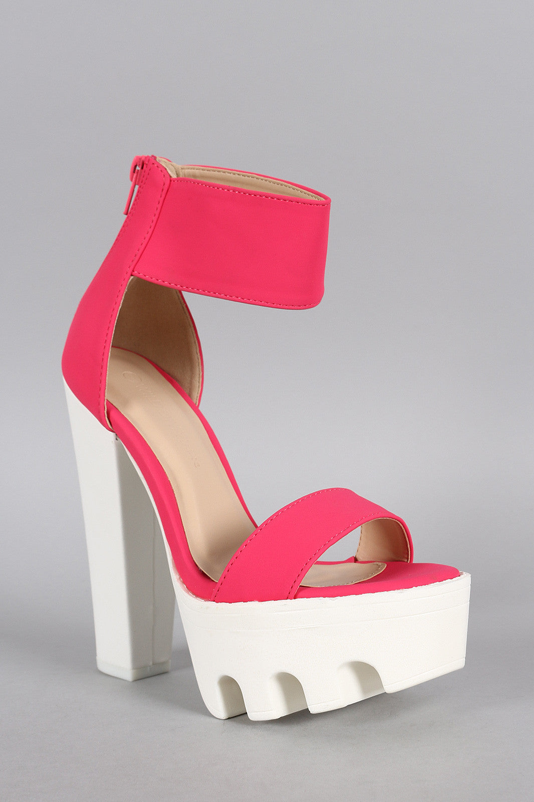 Wild Diva Lounge Neon Chunky Platform Heel