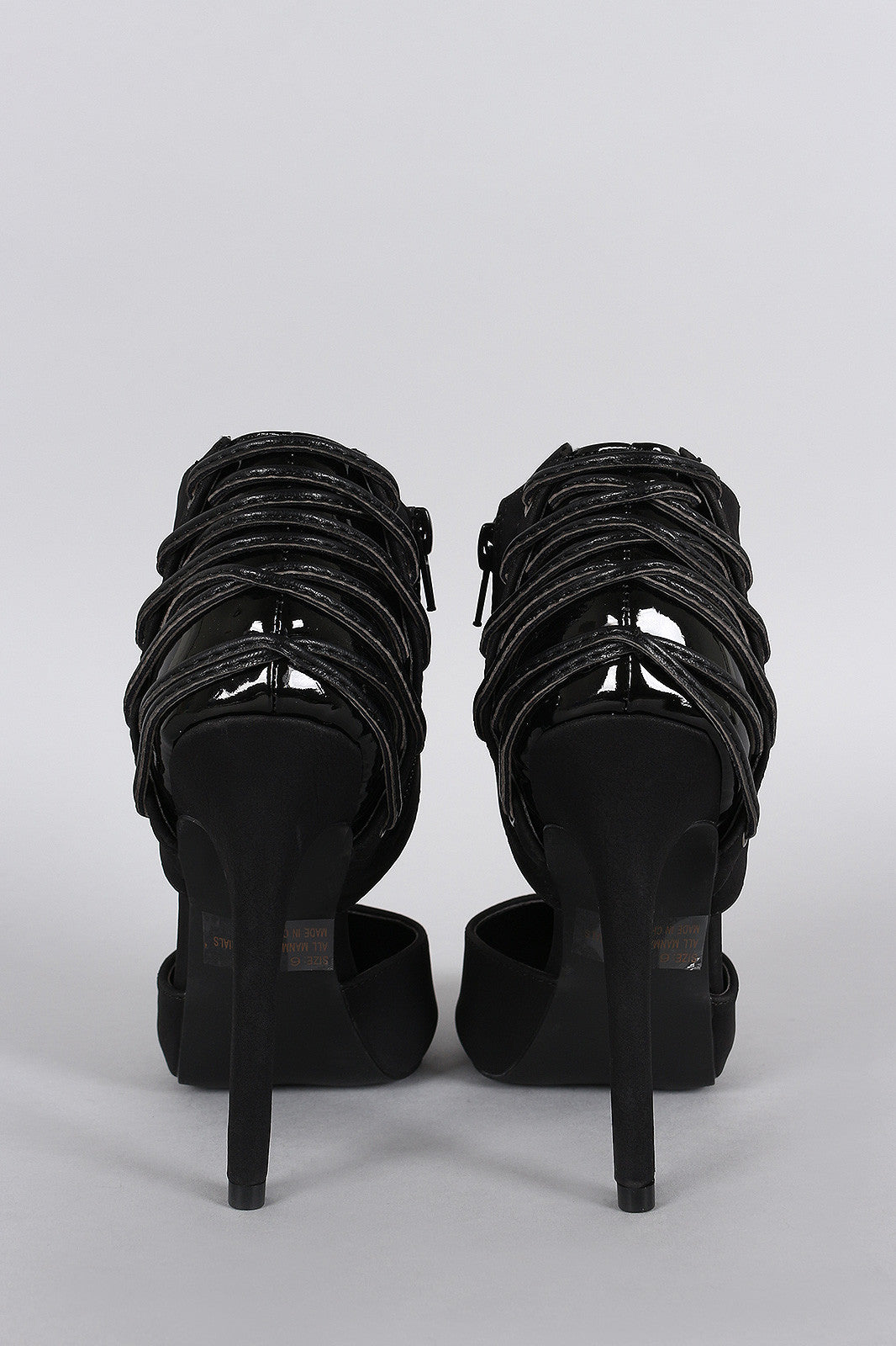 Qupid Strappy Ankle Cuff Pump