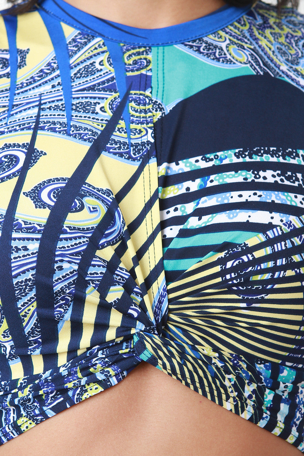 Paisley Twisted Crop Top