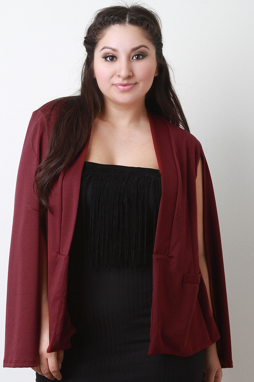 Batwing Open Front Blazer