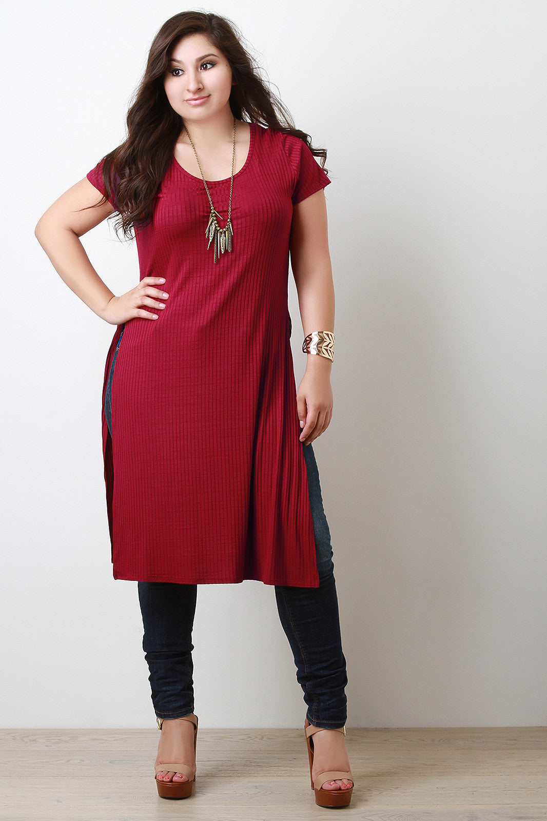 Vent Slits Longline Top