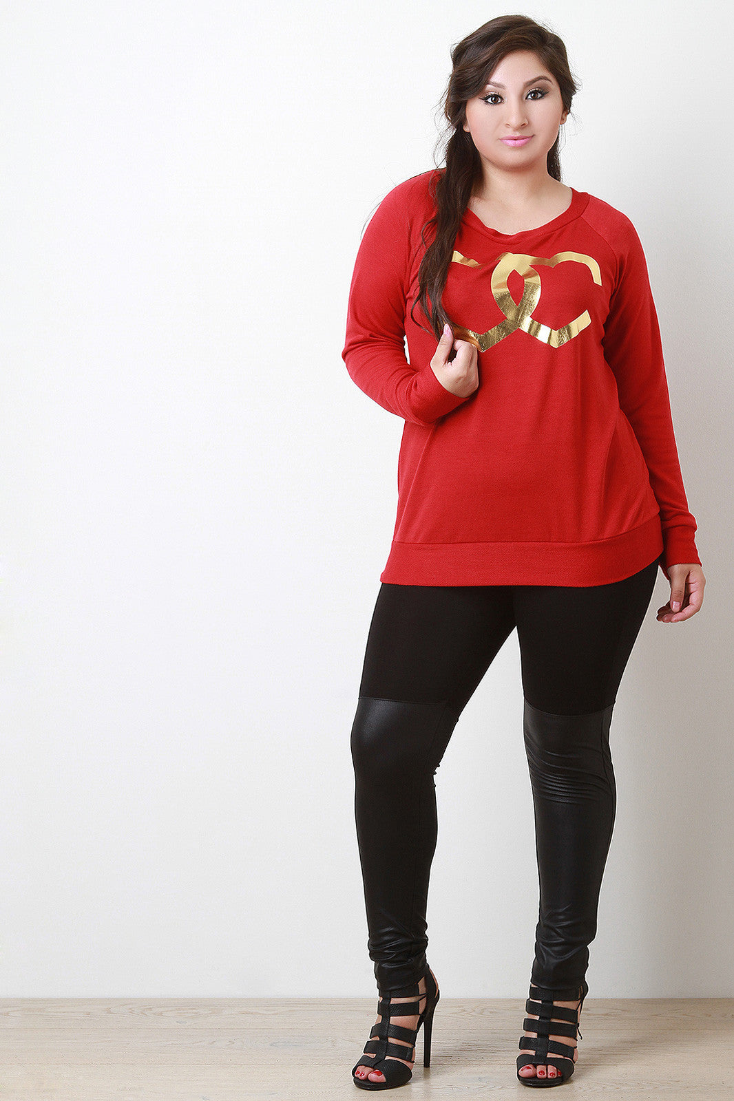 Infinite Heart Sweatshirt Top