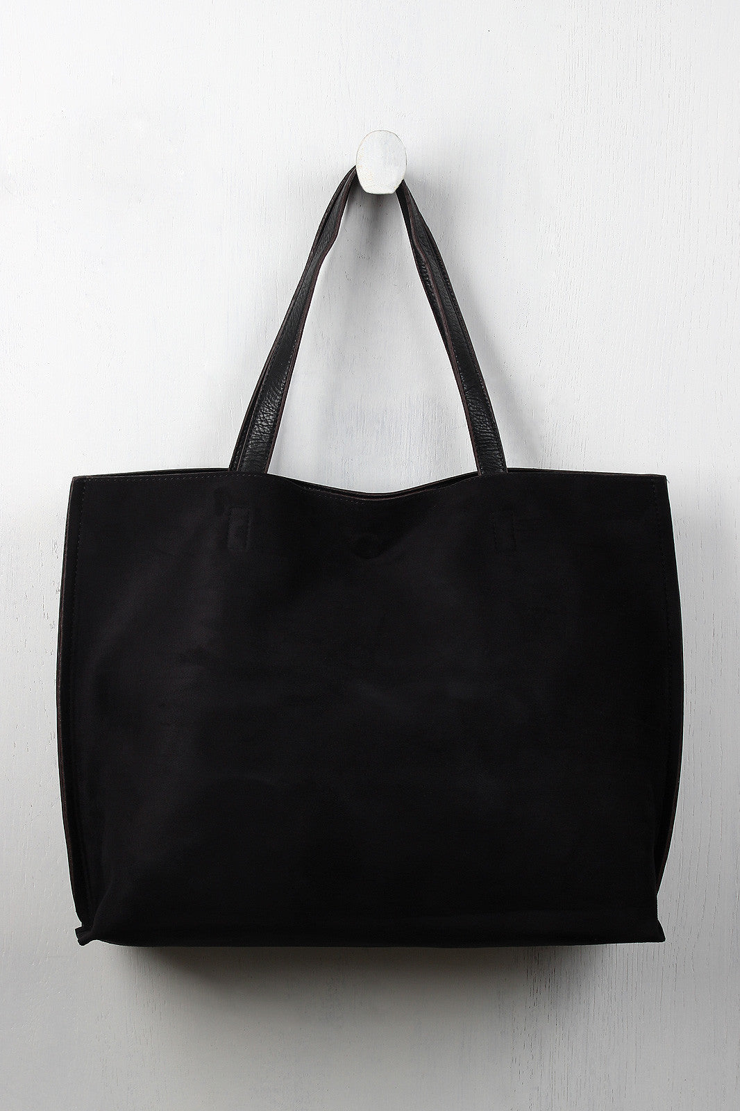 Reversible Suede And Leather Tote Bag