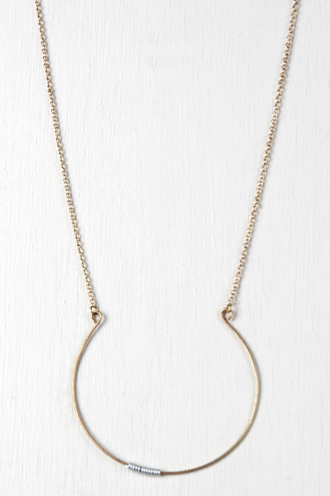 Wire Wrapped Hoop Necklace