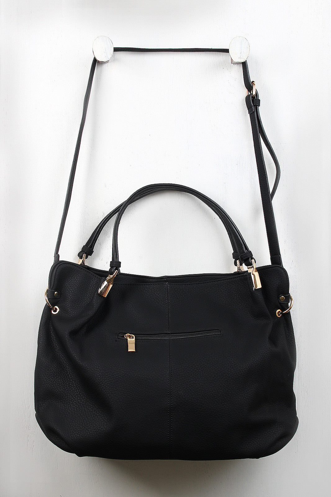 Pebbled Vegan Leather Carryall Bag
