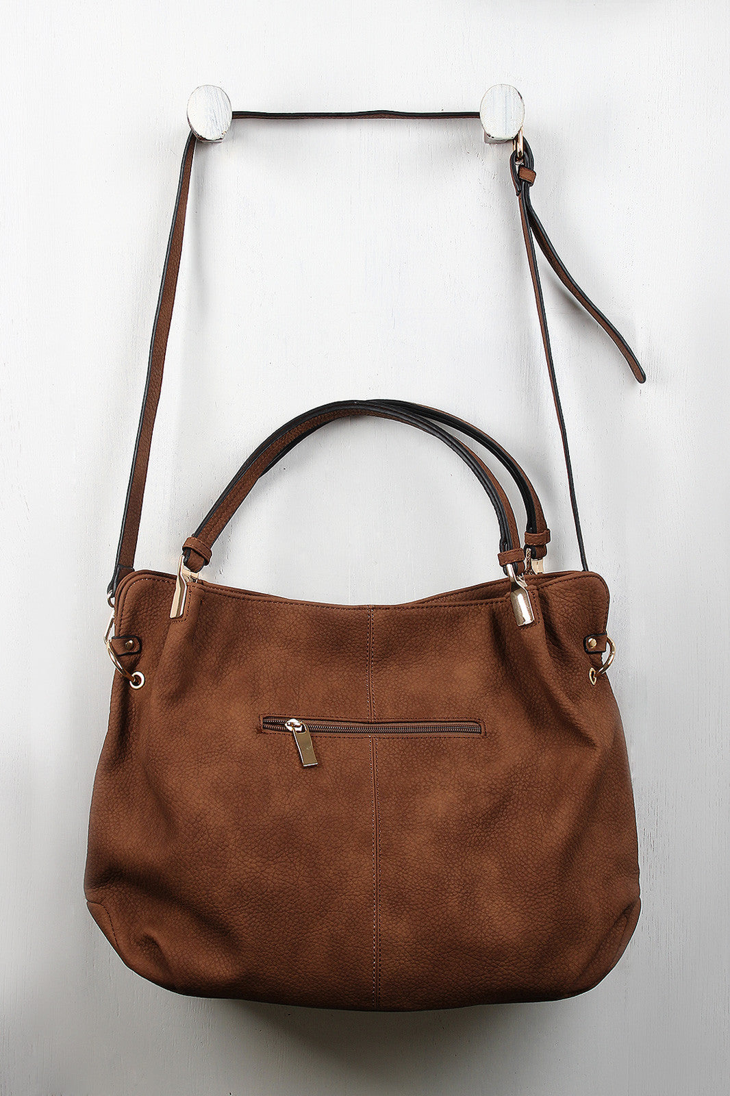 Pebbled Vegan Leather Carryall Bag