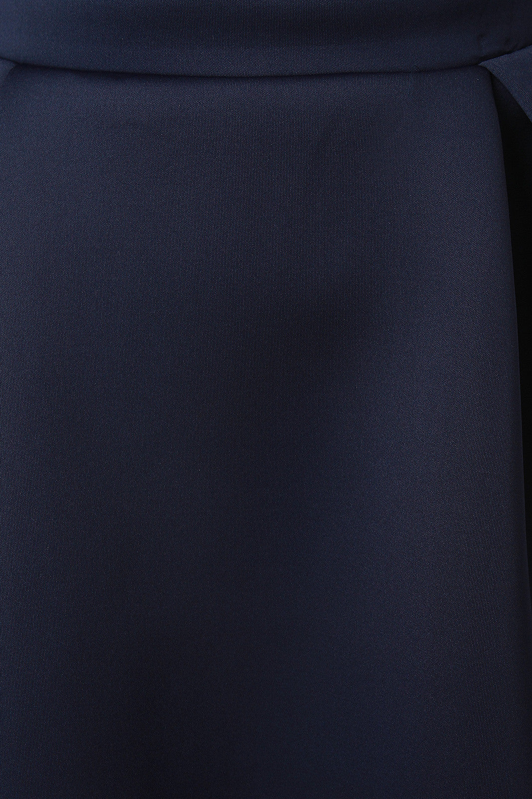 Pleated Neoprene Midi Skirt