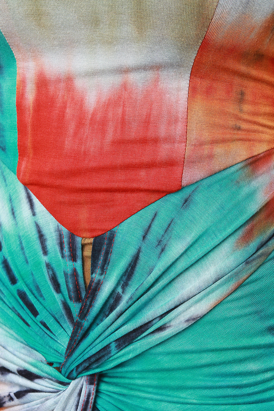 Tie Dye Goddess Knotted Racerback Maxi Dress