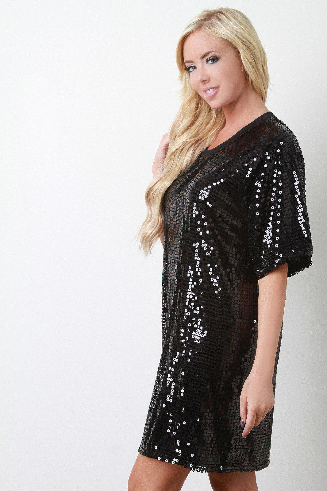 Sequin T-Shirt Dress