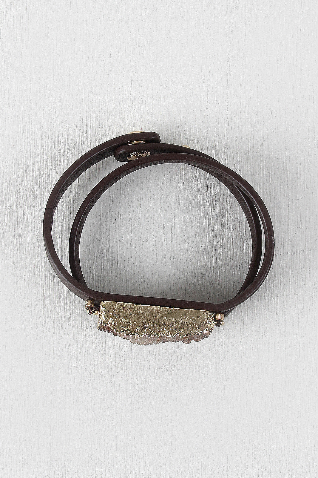 Druzy Stone Wrap Bracelet